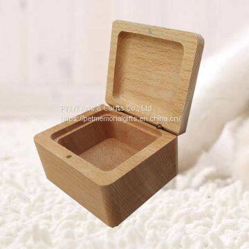 Beech Wood Small Blank Pet Memorial Box Engrave Logo