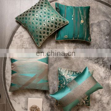 Polyester jacquard pillow cover decorative cushion lumbar support for sofa