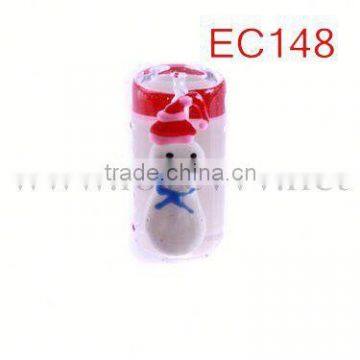snowman patterning cylinder shape plastic beads