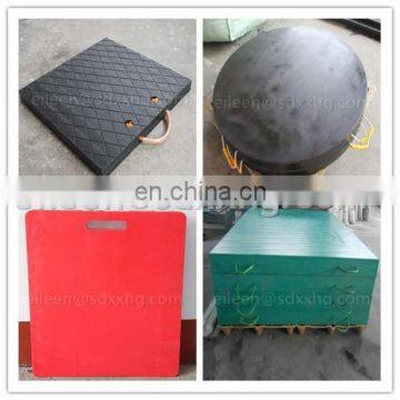 Outrigger pads and outrigger mats for cranes and working platforms