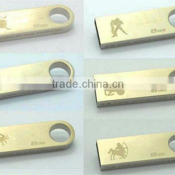 Wholesale Metal 8GB USB 2.0 Enough Memory Stick Flash Pen Drive Hot Sale