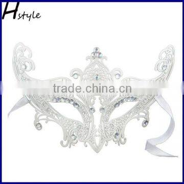 Princess, wrought iron mask of Venice, black metal laser cutting luxurious party mask and flash to reach new black rhinest SC185