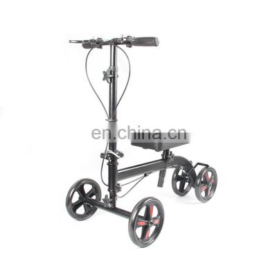 8 inch wheel outdoor lightweight durable steel all terrain handicap medical knee scooter walker for adults