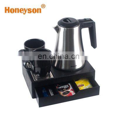 Hot Sales Honeyson New 0.8L Cordless Kettle Electric Drawer Tray Set Hotel photo-5
