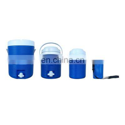 Plastic Insulated portable outdoor Ice water cooler Jugs/ buckets set for beer, wine, fruit juice, camping, party use