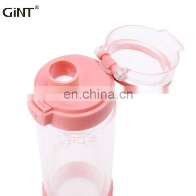 GINT New Desgin Double Wall 370ml Glass Water Bottle With Pattern photo-3