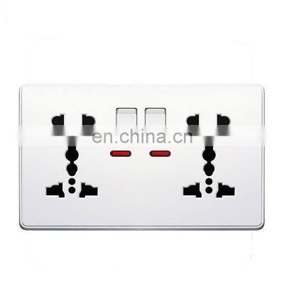International universal two 5-hole socket rectangular wall socket Switch