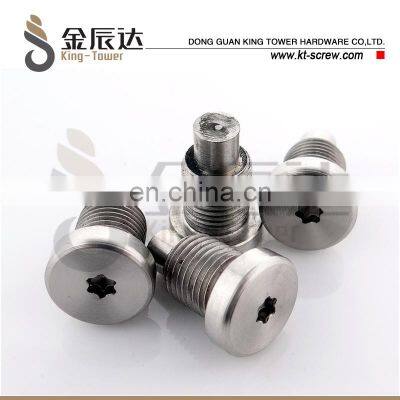 King Tower OEM CNC lathe screw factory stainless steel shoulder bolt/ socket shoulder screw/stripper bolt with nut