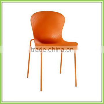 New Design Colorful Leisure Plastic Dining Chair Orange