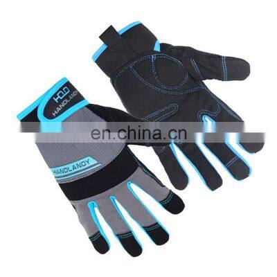 HANDLANDY Black Synthetic Lightweight Breathable Mesh Improved Dexterity Mechanic Utility Work Gloves