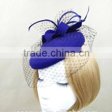 2015 New Coming Women Felt Wool Fascinator Hat With Veiling photo-3