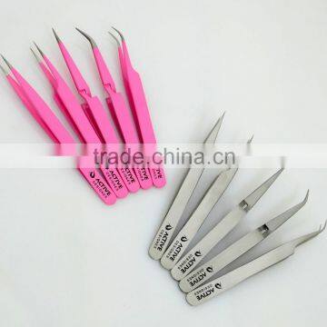 Eyelash Extension Tweezers Pointed Straight Curved X Type