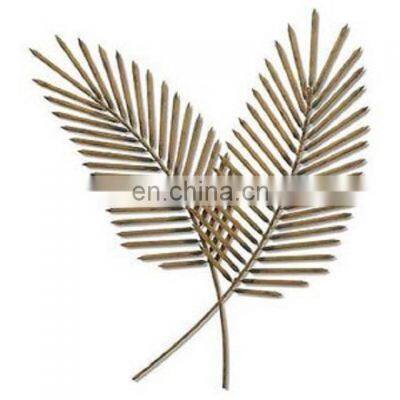 gold metal wall art leaf