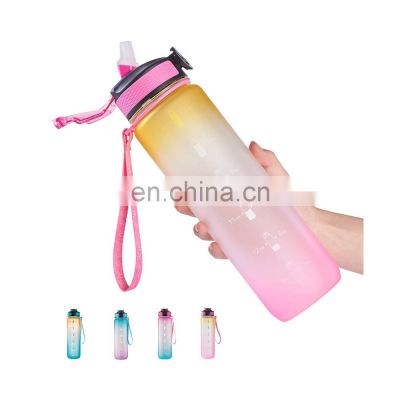 1000ml leakproof BPA free popular customized popular transparent drinking water plastic drink bottle