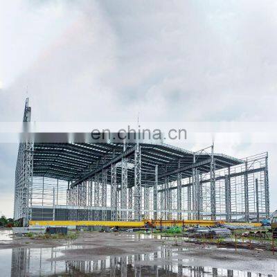 Prefabricated metal construction building workshop warehouse steel structure for storage