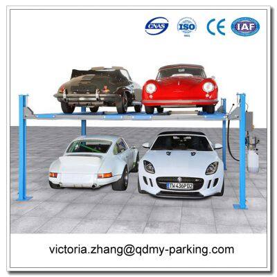 2 Level Parking Lift/4 Post Car Parking System/Double Wide 4 Post Parking Lift to Park 4 Vehciles