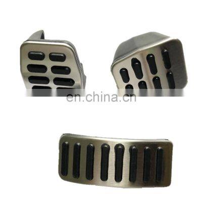 Non-drill Auto Stainless Steel Accelerator Car Pedal Rubber Brake Pad Brake Pedal Covers For Skoda