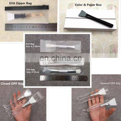 High Grade Factory Wholesale Low Price Wood Handle Silicone Mask Application Makeup Brush Accept Customized