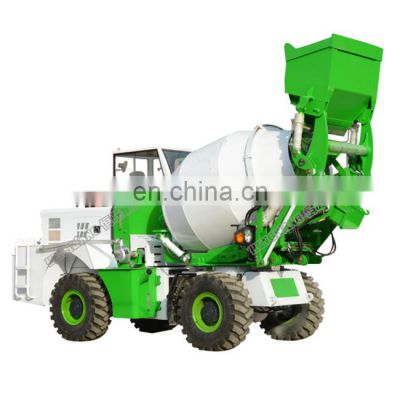 Automatic feeding self loading diesel engine concrete mixer truck