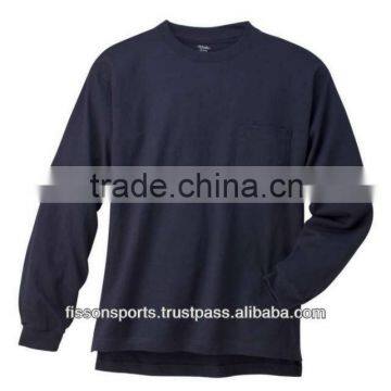 Mens Long Sleeve Pocket T-Shirt