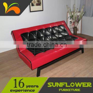 Latest Design Black& Red Leather Office Chair / Folding Sofa Bed