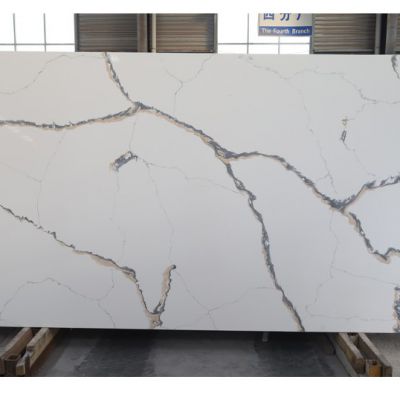 Code：4023，Calacatta artificial stone quartz slab kitchen countertops