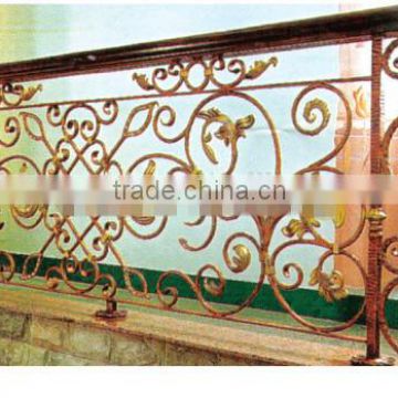 Mosaic wrought iron post balcony railing designs