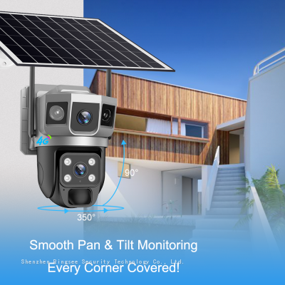 Ringsee Wireless 4G Sim Card Security Camera 3.0inch PTZ 4MP CCTV IP Camera POE Battery Powered Video Camera With Solar Panel photo-4