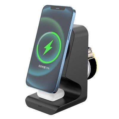 3 In 1 Magnetic Universal Portable Fast Wireless Phone Charger For Iphone 15 14