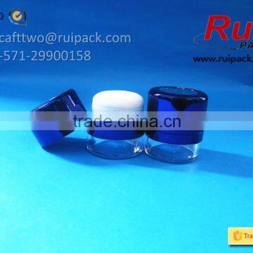 Clear Round Loose Powder Case With Spong Puffs, Transparent Shimmering Glitter Jar With Powder Puffs Cap photo-4