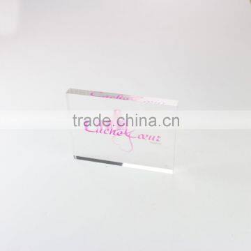 wholesale acrylic logo plate, glass crystal block