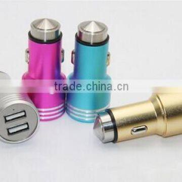 New Arrival Dual Usb Safety Hammer Car Charger Iphone 6S Car Charger photo-4