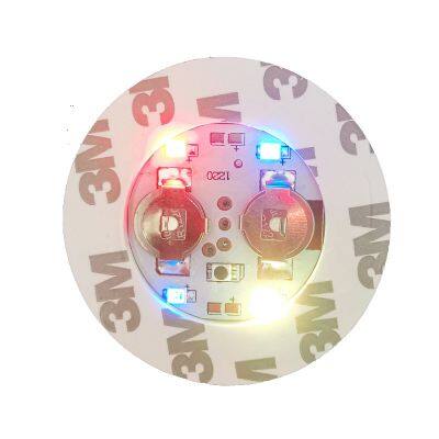 LED Bar Decoration RGB Color Changing LED Cup Coasters LED Light up Bottle Stickers