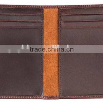 RFID Blocking card holder Vegetable tanned leather card holder with notes Men leather credit card holder