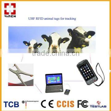 UHF RFID ear tag/Android rfid reader for sheep tracking