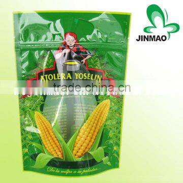 Stand up plastic packing bags with zipper top for sea food