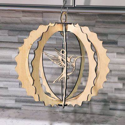 Wooden Hummingbird Windmill Pendant photo-2