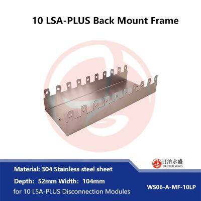 304# Stainless Steel Back Mount Frame for 10 LSA-PLUS Disconnection Modules WS06-A-MF-100