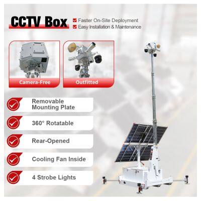 HiSKID-II Solar Power CCTV Tower With Skid Base for Construction Site Security photo-2
