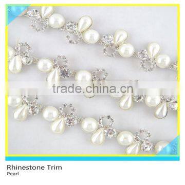 Fancy 888 Crystal Rhinestone Pearl Crystal Banding For Shoes