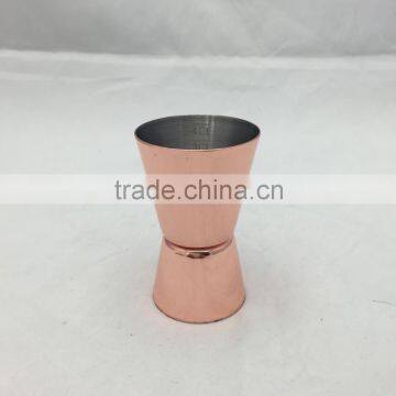 Set of 2 Copper Shot Glasses-Japanese Style Jigger 25ml with 40ml shot glass with embossing logo (accept OEM)