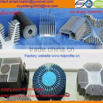 6063 T5 anodizing aluminium extrusion heat sink profile/radiator/aluminium radiator/aluminium extursion