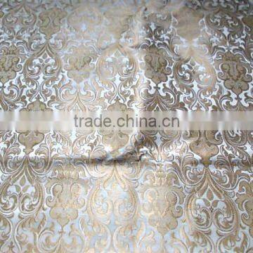 White Brocade Fabric