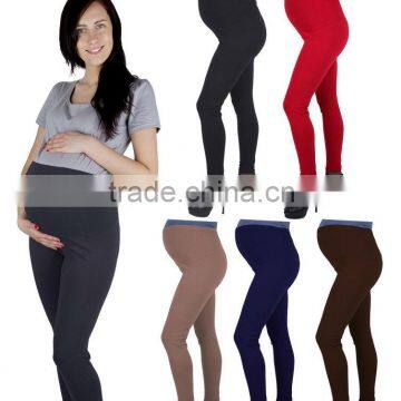 Comfortable and Elegant Maternity Pregnancy Long Full Length Leggings Belly Band