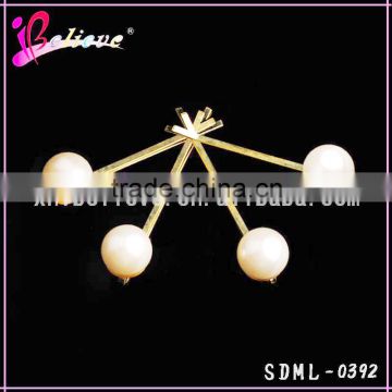 Chinese factory wholesale gold hairpin,hair bobby pin,fake pearl hair pins for kids