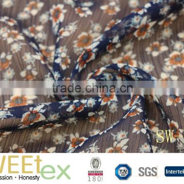 2016 DRESS BLOUSE FABRIC 100% POLY CHIFFON CREPE PRINTING FABRIC