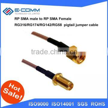Low loss !! WIFI antenna cable RP SMA male to RP SMA female Reverse adapter RG142 50cm