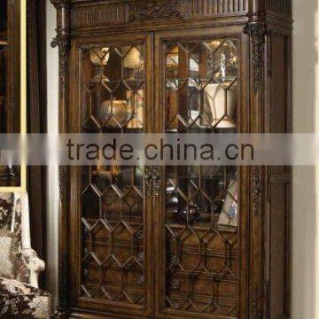High Quality Solid Wood Display Cabinet Wine Cabinet With Glass Door photo-6