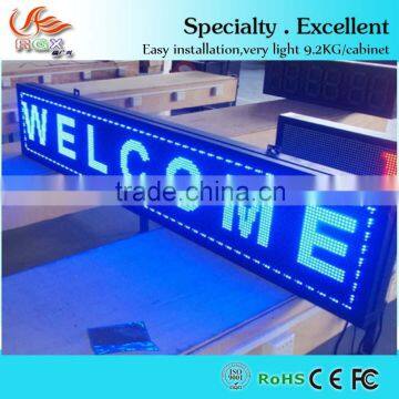 RGX LED sign, p10 blue color led moving sign