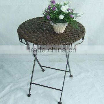 round metal table base